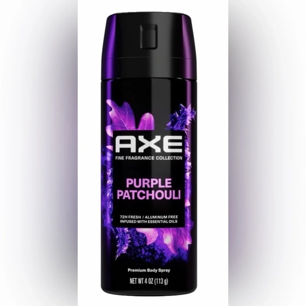 AXE PURPLE PATCHOULI Citrus + Oak Body Spray Deodorant 4oz